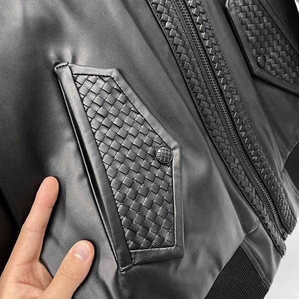 送料込ボッテガ ヴェネタ 偽物 ラム レザー アノラック プルオジャケット boi19208